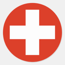 La Suisse, Suisse Autocollants Ronds