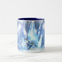 La tasse de reine d'hiver, art numérique magique