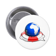 la terre avec la ceinture de vie badges avec agrafe