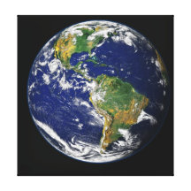 La terre de planète toile tendue sur châssis