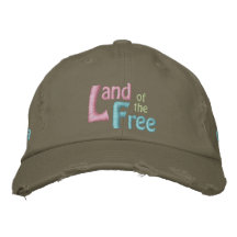 La terre du libre, Amérique est belle Casquettes Brodées