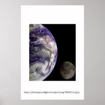 La terre et lune affiche