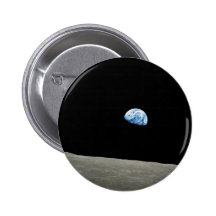 La terre se lève de la lune badge
