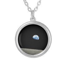 La terre se lève de la lune colliers personnalisés