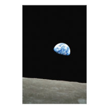 La terre se lève de la lune papier à lettre personnalisé