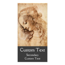 La tête de la femme cartes de vœux avec photo