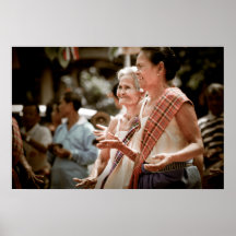 La Thaïlande : Danse de vieilles dames Poster