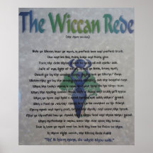 La toile de Wiccan Rede Posters