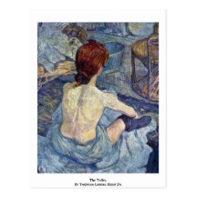La toilette, par Toulouse-Lautrec Henri De Cartes Postales