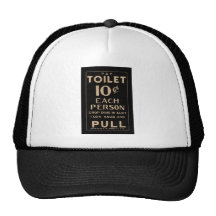 La toilette vintage de salaire signent dedans le n casquette