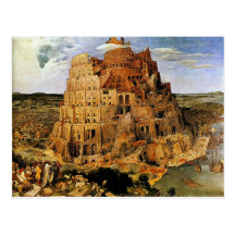La tour de Pieter Bruegel "de Babel" (circa 1563) Carte Postale