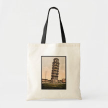 La tour penchée, classique Photochrom de Pise, Ita Sac