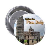La tour penchée de Pise, Italie Badge Avec Épingle
