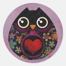 la trappe du hibou adhésifs ronds