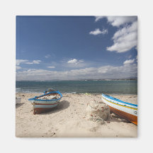 La Tunisie, fève de casquette, Hammamet, bateaux d Magnets Pour Réfrigérateur