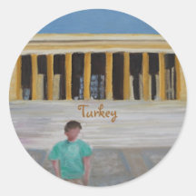 La Turquie Autocollant Rond