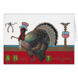 La Turquie portant le thanksgiving patriotique de  Cartes De Vœux