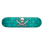 La turquoise ajuste le jolly roger skateboard customisable
