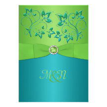 La turquoise de monogramme, chaulent Invitate l'ép Carton D'invitation