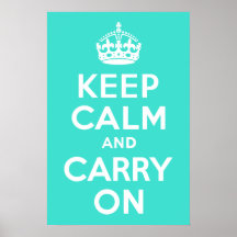 La turquoise gardent le calme et continuent posters