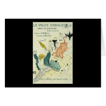 La Vache Enragee de Toulouse-Lautrec Cartes De Vœux