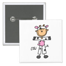 La vache habillent des T-shirts et des cadeaux Badge