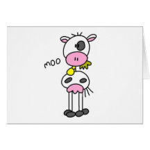 La vache indique des T-shirts et des cadeaux de MO Cartes De Vœux