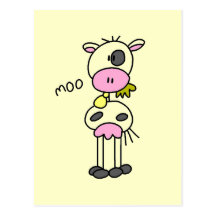 La vache indique des T-shirts et des cadeaux de MO Carte Postale