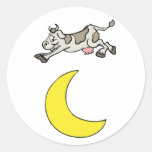 La vache sautée au-dessus de la lune adhésifs