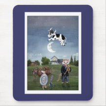 La vache sautée au-dessus de la lune tapis de souris