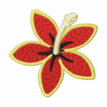 La veste brodée des femmes rouges tropicales de ke