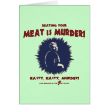 … la viande est meurtre cartes de vœux