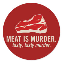 La viande est meurtre, meurtre savoureux autocollants
