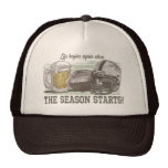 La vie commence quand la saison de football commen casquette de camionneur
