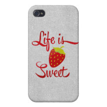 La vie est fraise douce coque iPhone 4 et 4S
