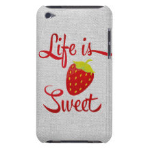 La vie est fraise douce étui iPod touch