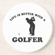 La vie est meilleure avec un golfeur dessous de verres