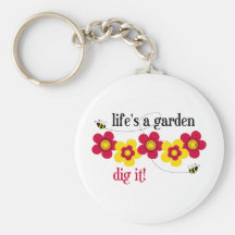 La vie est un jardin porte-clef