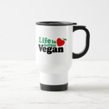 La vie est un meilleur végétalien tasse à café