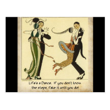 La vie est une danse :  Carte postale