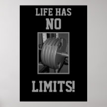 LA VIE N'A AUCUNE LIMITE ! Affiche d'haltérophilie