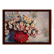 La vie toujours avec des chrysanthèmes par Claude  Cartes De Vœux