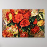 La vie toujours avec des chrysanthèmes par Pierre- Posters
