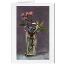 La vie toujours avec des fleurs par Edouard Manet Cartes De Vœux
