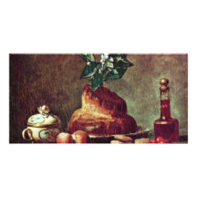 La vie toujours avec la brioche par Chardin Jean-B Cartes De Vœux Avec Photo
