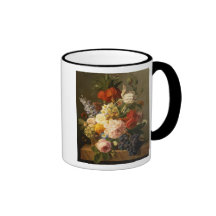 La vie toujours avec les fleurs et le fruit, 1827 tasse à café