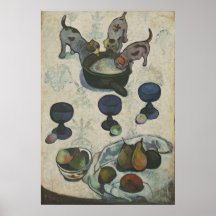 La vie toujours avec trois chiots par Paul Gauguin Poster