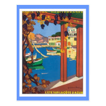 La vintage Cote d'Azur Carte Postale