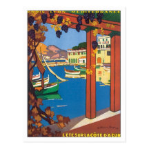 La vintage Cote d'Azur Carte Postale