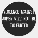 la violence contre des femmes ne sera pas tolérée autocollants